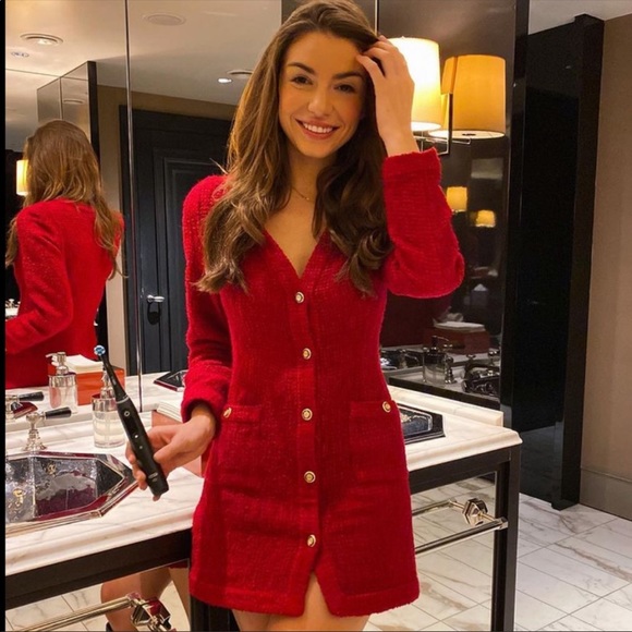 NWT Zara Textured Weave Dress - Picture 10 of 17